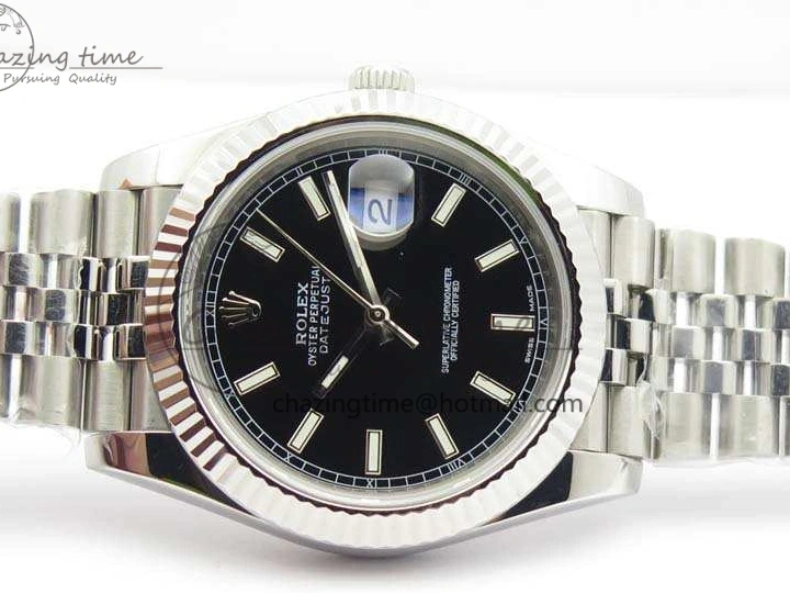 Good Copy Rolex Watches Noob 1:1 Stick Bracelet Black DateJust A Dial SS 228238 Best Jubilee On Edition 3507 Markers Trendy 0120